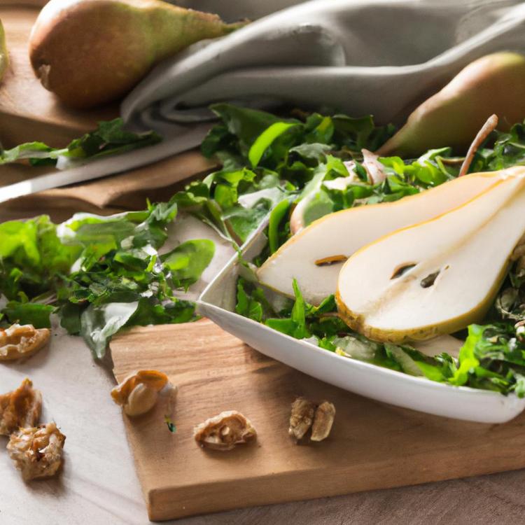 Sałata z gruszką i orzechami - przepis